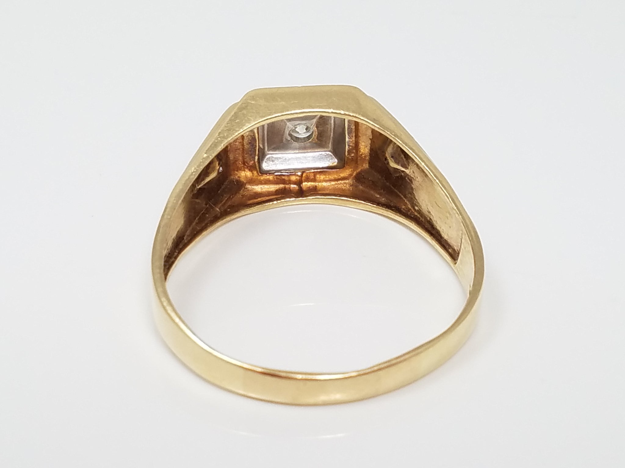 Men's Dapper 14k Yellow Gold Natural Diamond Ring