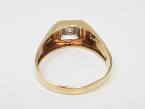 Men's Dapper 14k Yellow Gold Natural Diamond Ring
