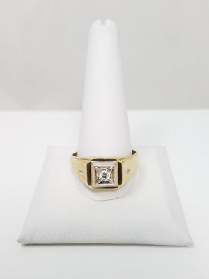 Men's Dapper 14k Yellow Gold Natural Diamond Ring