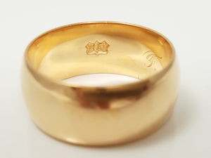 Classic 1884 Victorian 18k Yellow Gold Wedding Ring Band