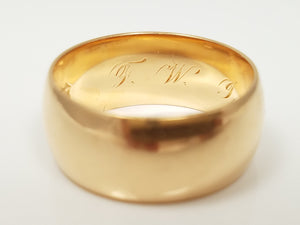 Classic 1884 Victorian 18k Yellow Gold Wedding Ring Band