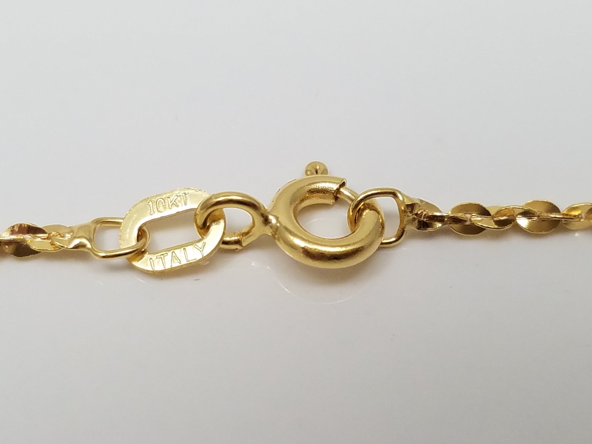 New! 18" Dazzling 10k Yellow Gold Sparkle Link Chain Necklace