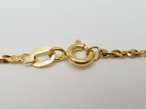 New! 18" Dazzling 10k Yellow Gold Sparkle Link Chain Necklace