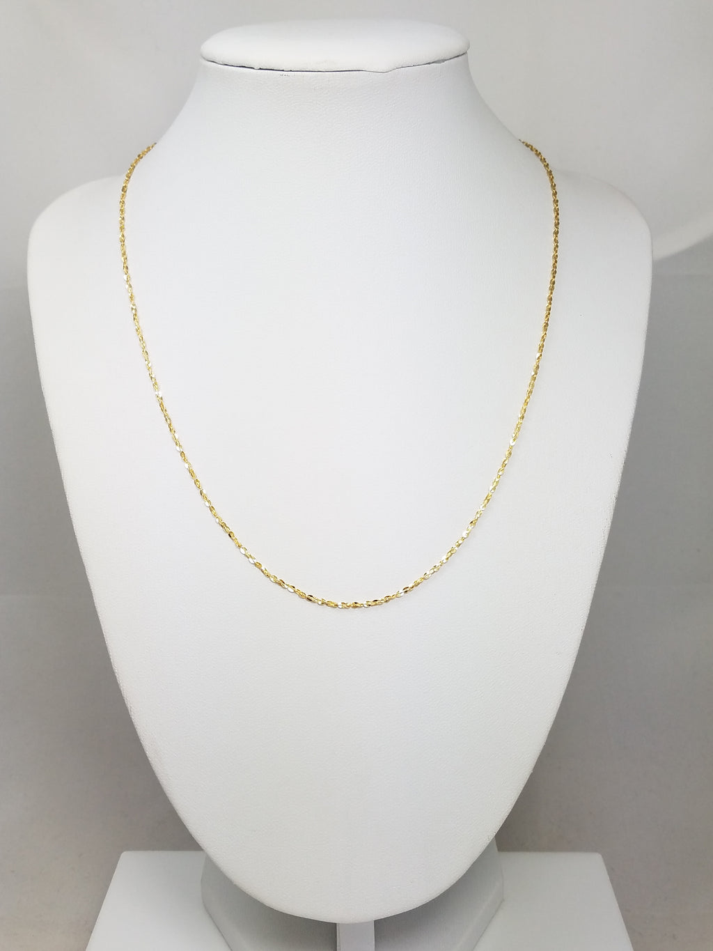 New! 18" Dazzling 10k Yellow Gold Sparkle Link Chain Necklace