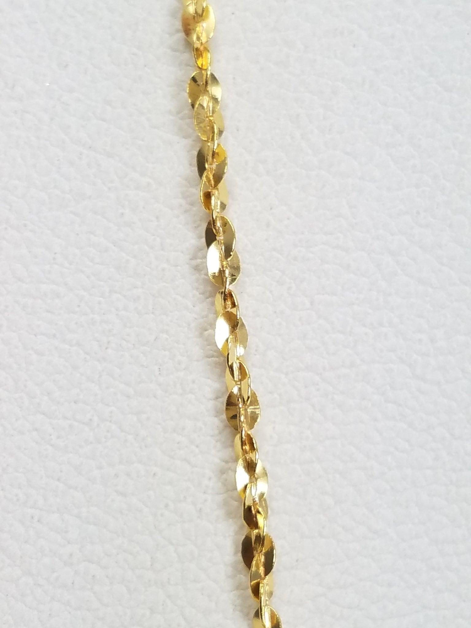 New! 18" Dazzling 10k Yellow Gold Sparkle Link Chain Necklace