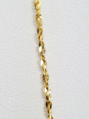 New! 18" Dazzling 10k Yellow Gold Sparkle Link Chain Necklace
