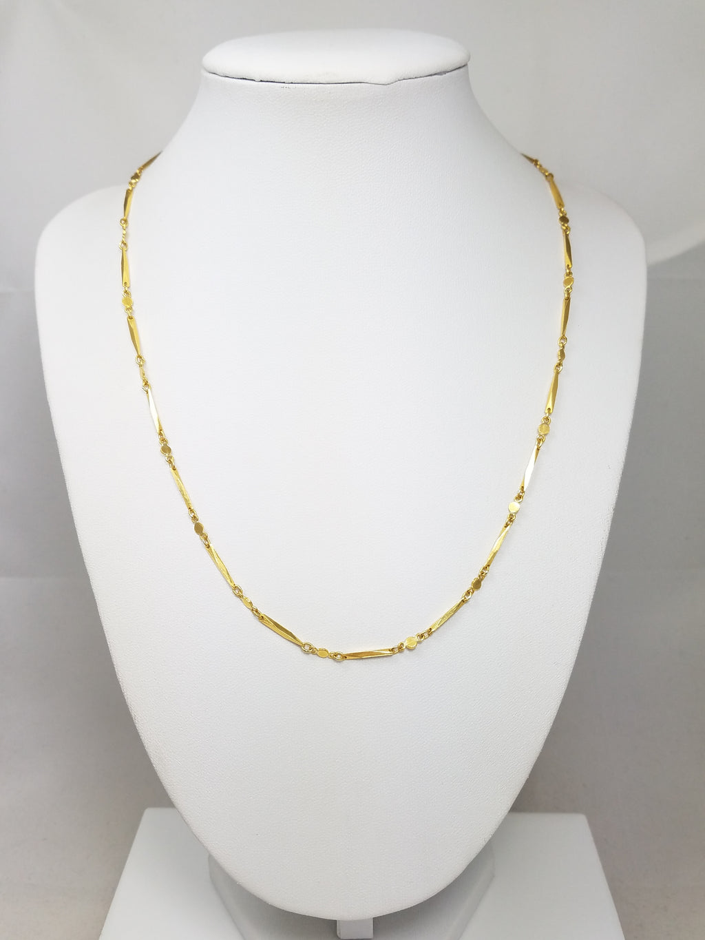 Fantastic 19" Solid 22k Yellow Gold Fancy Link Chain Necklace
