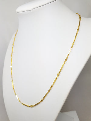 Fantastic 19" Solid 22k Yellow Gold Fancy Link Chain Necklace