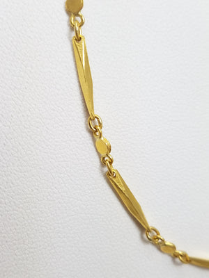 Fantastic 19" Solid 22k Yellow Gold Fancy Link Chain Necklace