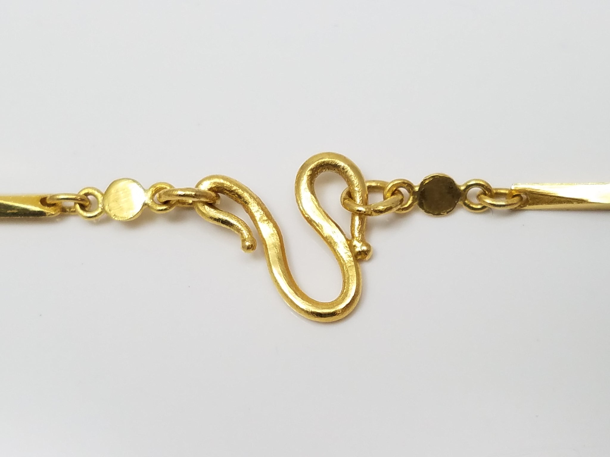 Fantastic 19" Solid 22k Yellow Gold Fancy Link Chain Necklace