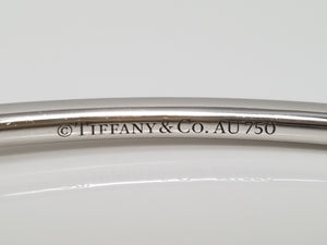 $10,000 Retail Tiffany & Co. 18k White Gold Natural Diamond "Metro" Bangle Bracelet