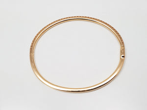 $10,000 Exquisite 18k Rose Gold Tiffany & Co. Natural Diamond Bangle Bracelet
