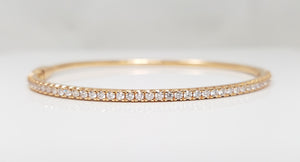 $10,000 Exquisite 18k Rose Gold Tiffany & Co. Natural Diamond Bangle Bracelet
