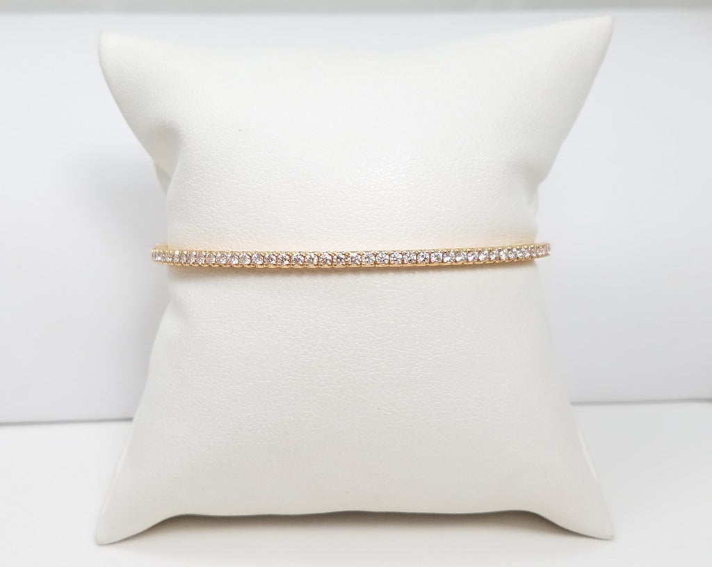 $10,000 Exquisite 18k Rose Gold Tiffany & Co. Natural Diamond Bangle Bracelet