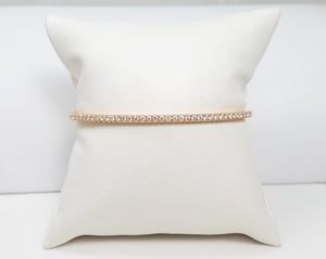$10,000 Exquisite 18k Rose Gold Tiffany & Co. Natural Diamond Bangle Bracelet