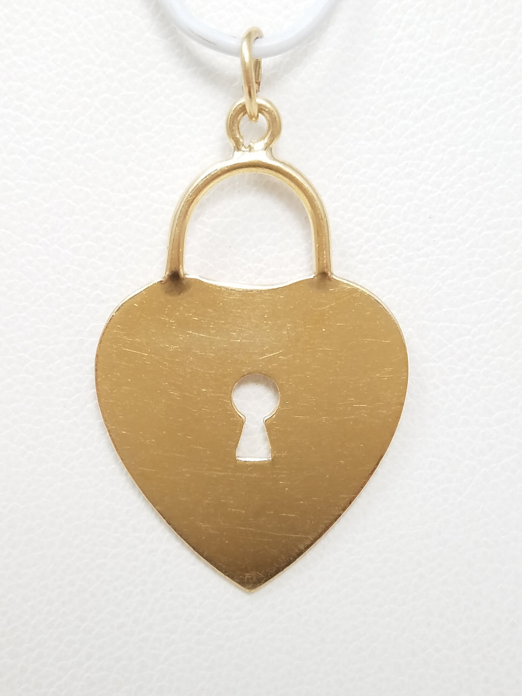 Precious Vintage 14k Yellow Gold Heart/Lock Pendant
