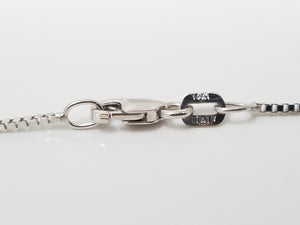 Modest 20" 14k White Gold Box Link Chain Necklace