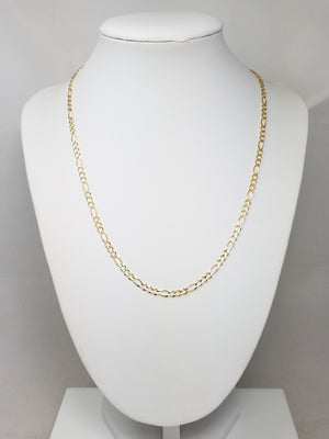 New 10k Yellow Gold Figaro Link 18" Necklace