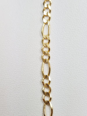 New 10k Yellow Gold Figaro Link 18" Necklace