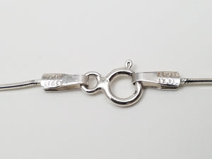 Italian 14k White Gold Bead Station 16" Necklace