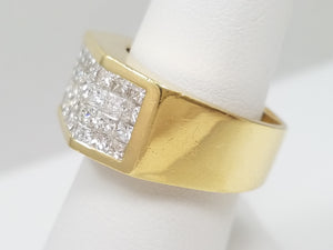 Extravagant 18k Yellow Gold 3ctw Natural Diamond Ring Band