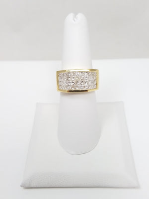 Extravagant 18k Yellow Gold 3ctw Natural Diamond Ring Band