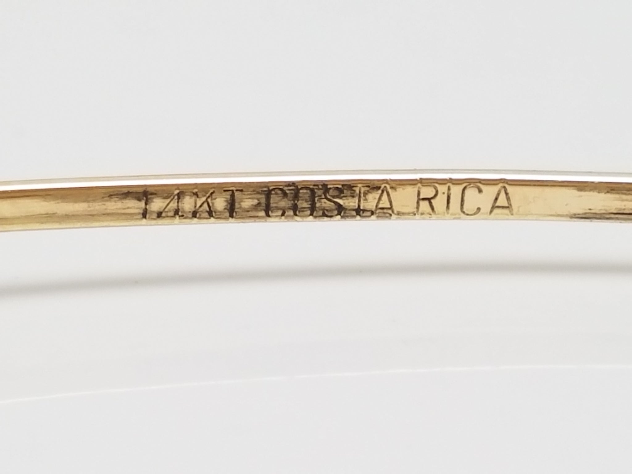 Quaint 14k Yellow Gold Hollow Baby/Child Bangle Bracelet