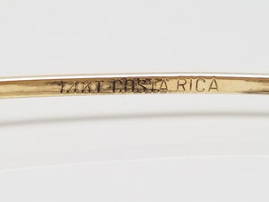 Quaint 14k Yellow Gold Hollow Baby/Child Bangle Bracelet