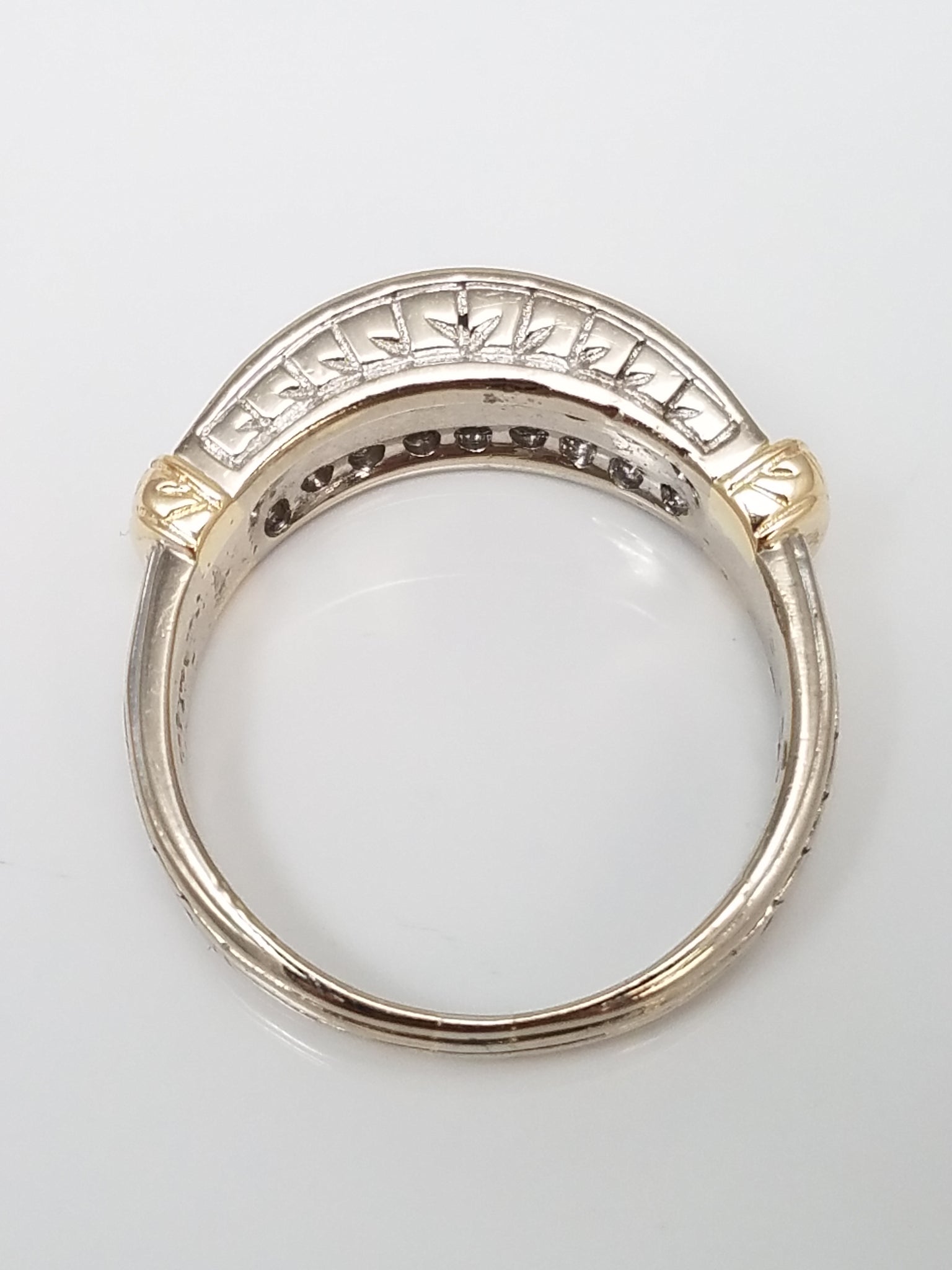14k Two Tone Gold 1/2ctw Natural Diamond Ring Band