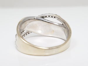 Chic 14k White Gold Natural Diamond Custom Ring Band
