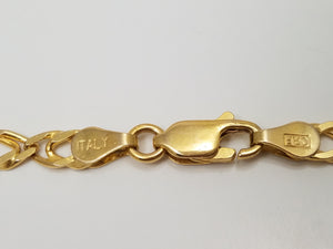 Dazzling 20" 14k Yellow Gold Solid Fancy Link Chain Necklace