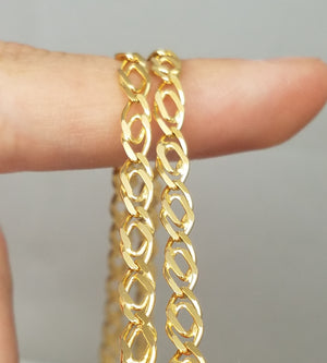 Dazzling 20" 14k Yellow Gold Solid Fancy Link Chain Necklace