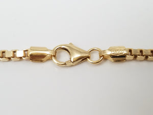Sporty 16" Solid 14k Yellow Gold Box Link Chain Necklace