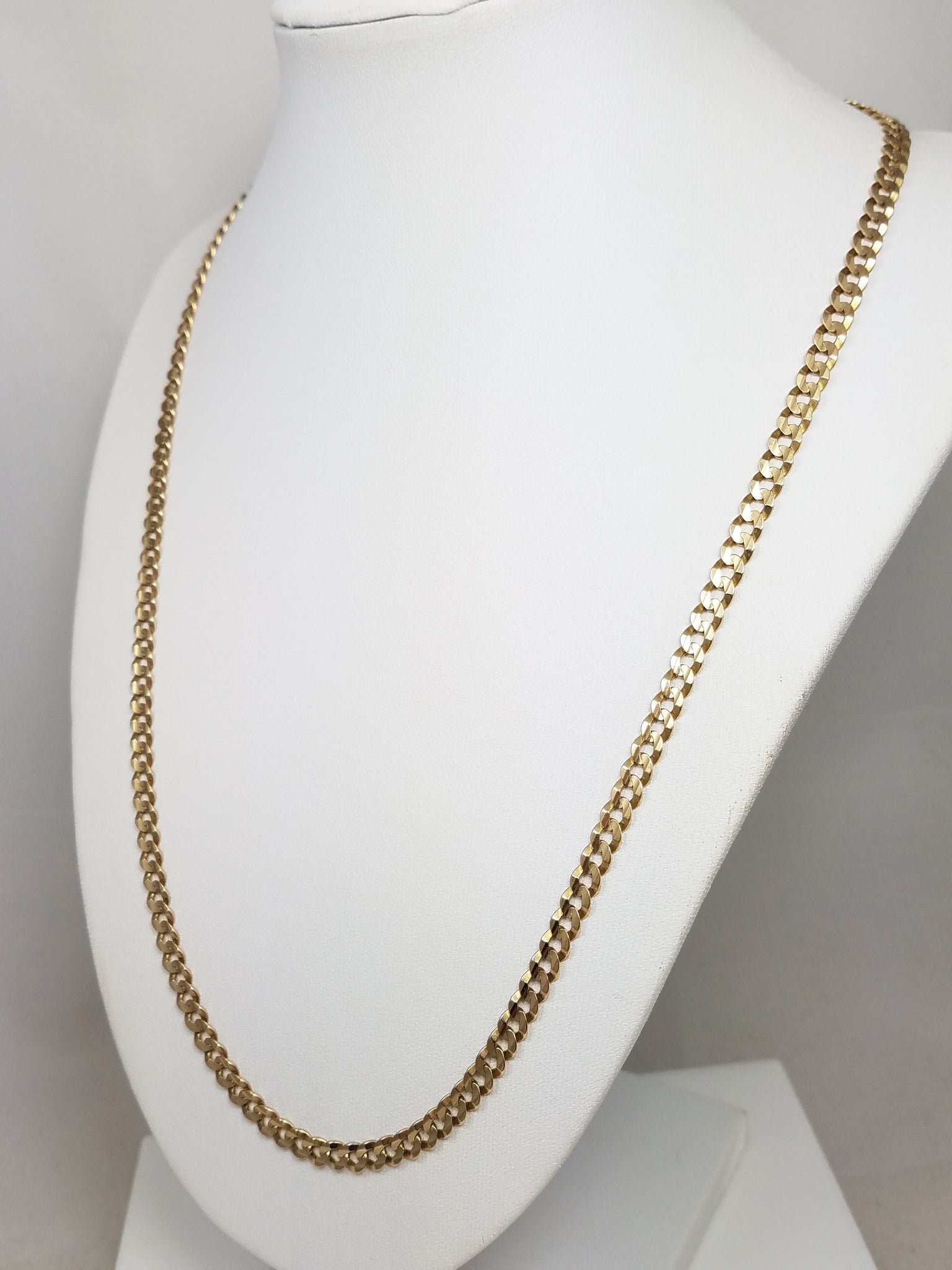 Reliable 10k Yellow Gold Solid Curb Link 22" Chain