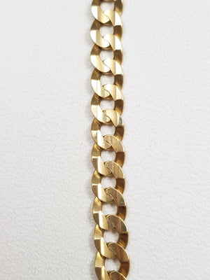 Reliable 10k Yellow Gold Solid Curb Link 22" Chain
