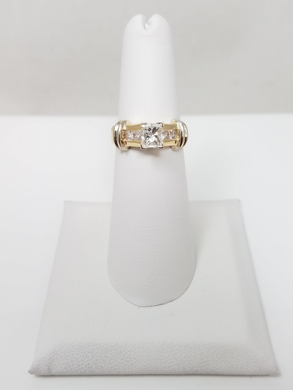 Magnificent 14k Two Tone Gold Natural Diamond Engagement Ring