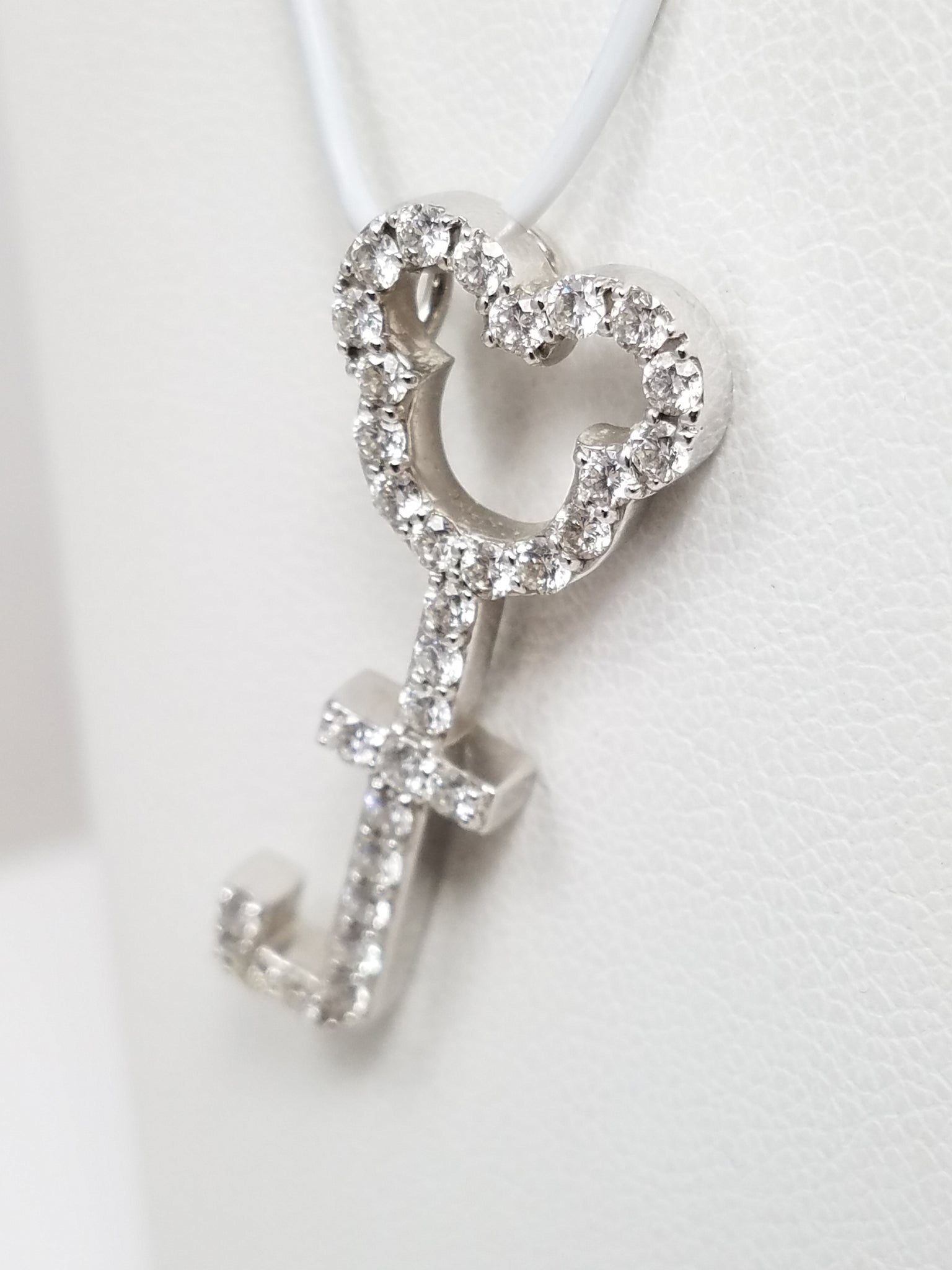 Scintillating 14k White Gold 1cw Natural Diamond "J" Pendant