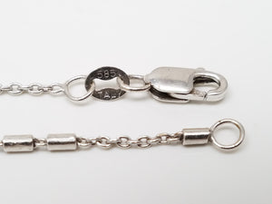 Dainty 10" 14k White Gold Fancy Link Anklet
