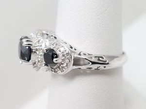 Extravagant 10k White Gold Natural Diamond Ring