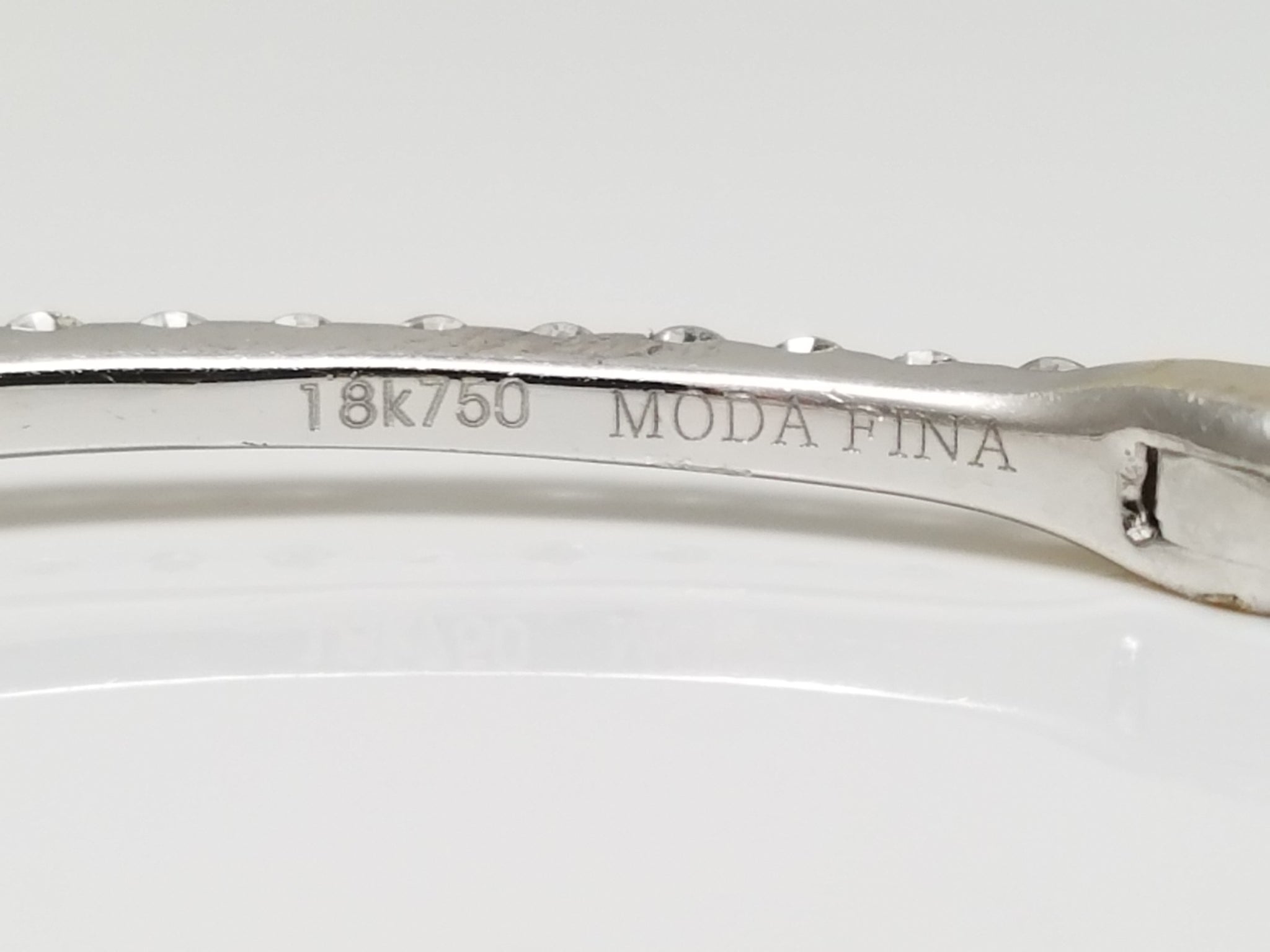 Incredible 18k White Gold 2ctw Natural Diamond Inside/Outside Hoop Earrings
