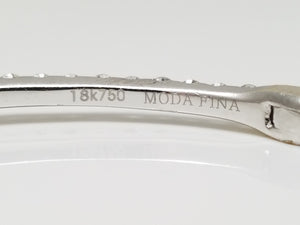 Incredible 18k White Gold 2ctw Natural Diamond Inside/Outside Hoop Earrings