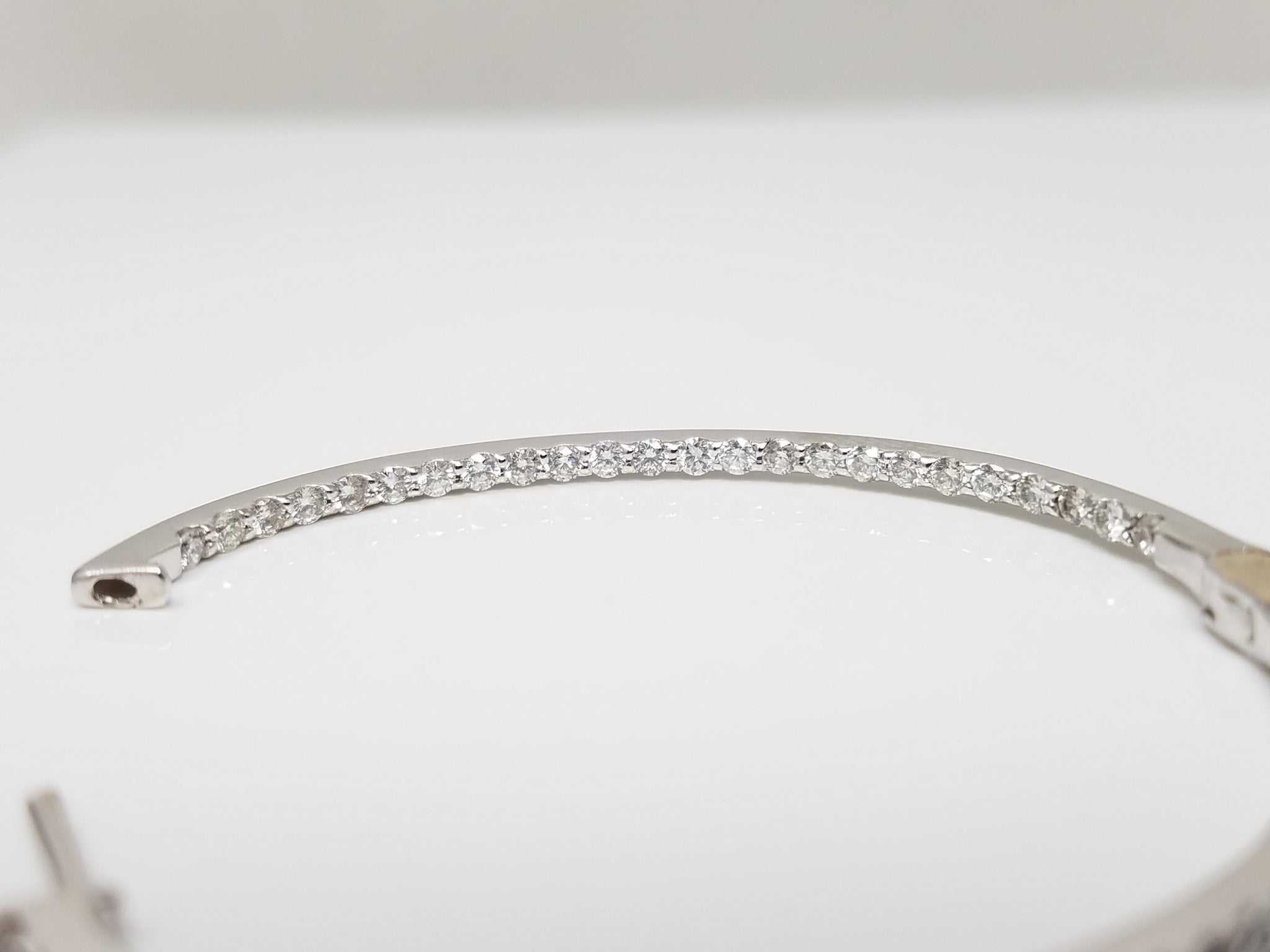 Incredible 18k White Gold 2ctw Natural Diamond Inside/Outside Hoop Earrings
