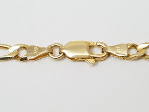 Classic 24" Solid 14k Yellow Gold Figaro Link Chain Necklace