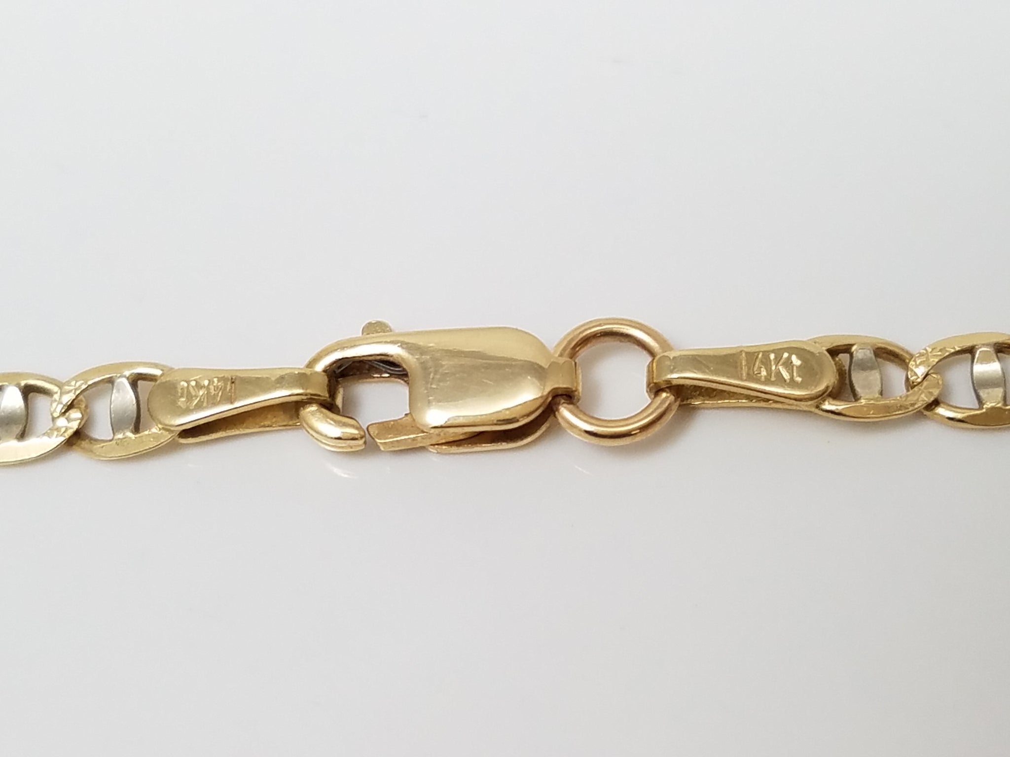 Sturdy 20" Solid 14k Yellow Gold Mariner Link Chain Necklace
