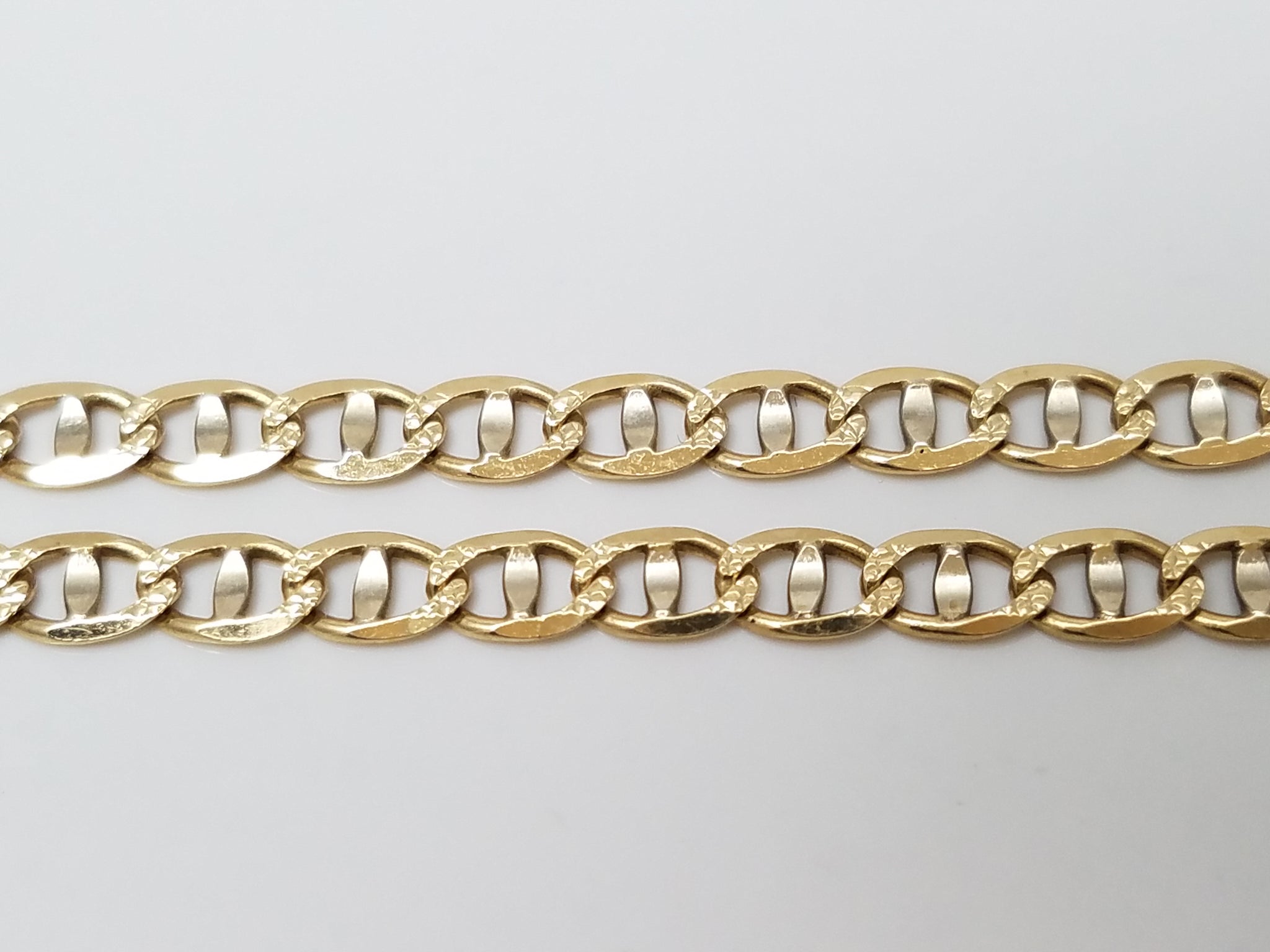 Sturdy 20" Solid 14k Yellow Gold Mariner Link Chain Necklace