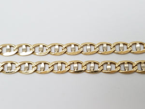 Sturdy 20" Solid 14k Yellow Gold Mariner Link Chain Necklace