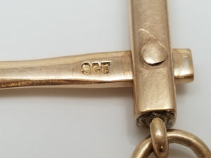 Cool 9k Yellow Gold Vintage Folding Toothpick Pendant