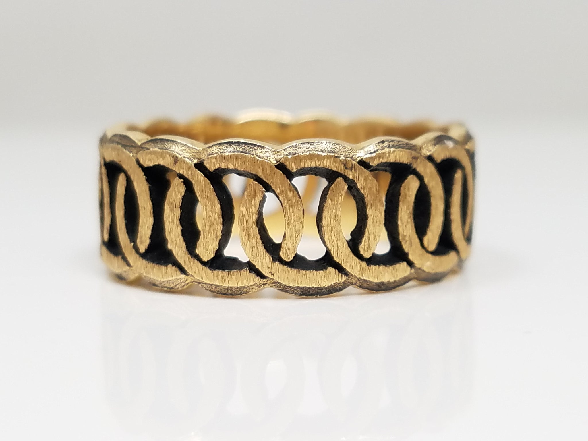 14K Link Style Ring, New Old Stock 1970's