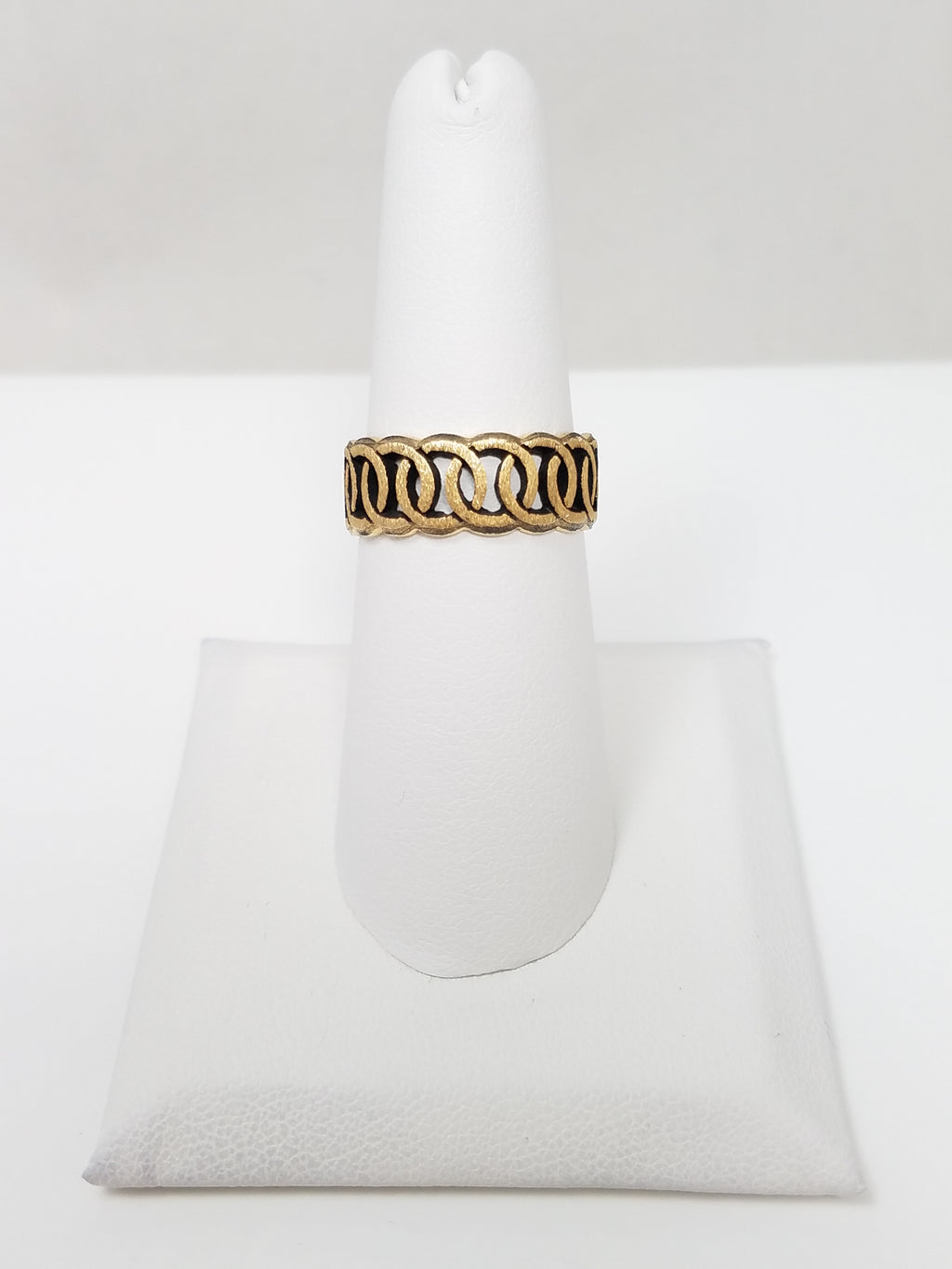 14K Link Style Ring, New Old Stock 1970's