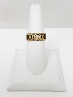 14K Link Style Ring, New Old Stock 1970's